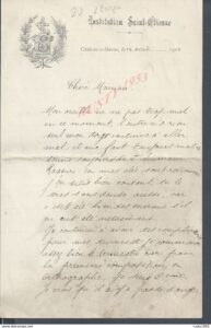 Documents d'archives : "Lettre d'un élève à sa mère" en juin 1918