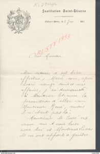 Documents d'archives : "Lettre d'un élève à sa mère" en juin 1914