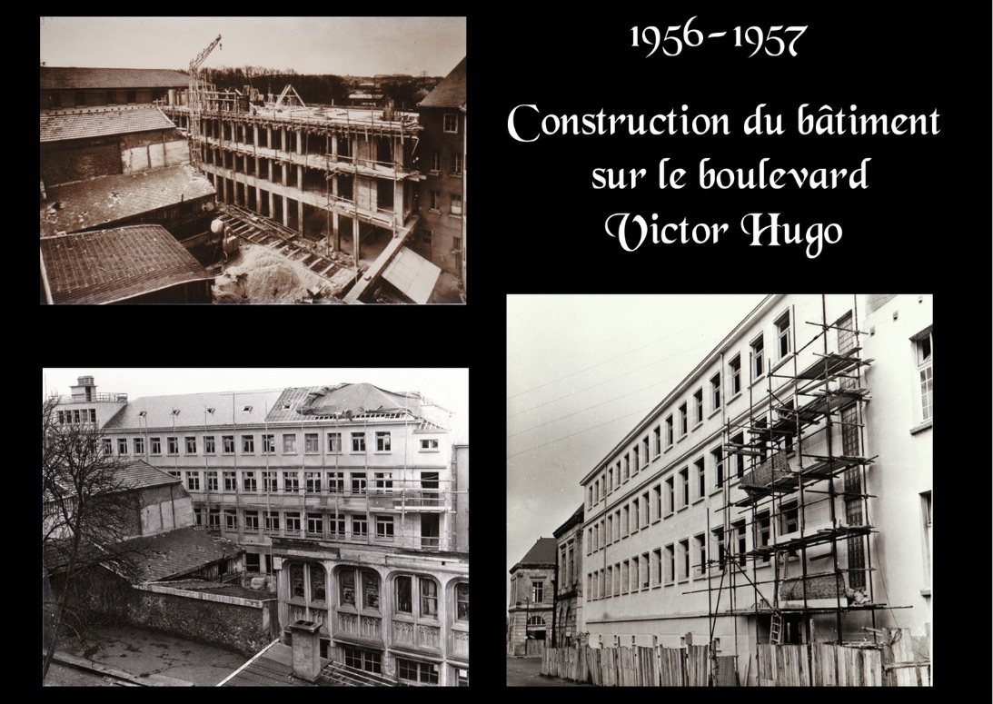 Construction du bâtiment sur le boulevard Victor Hugo - 1956-57